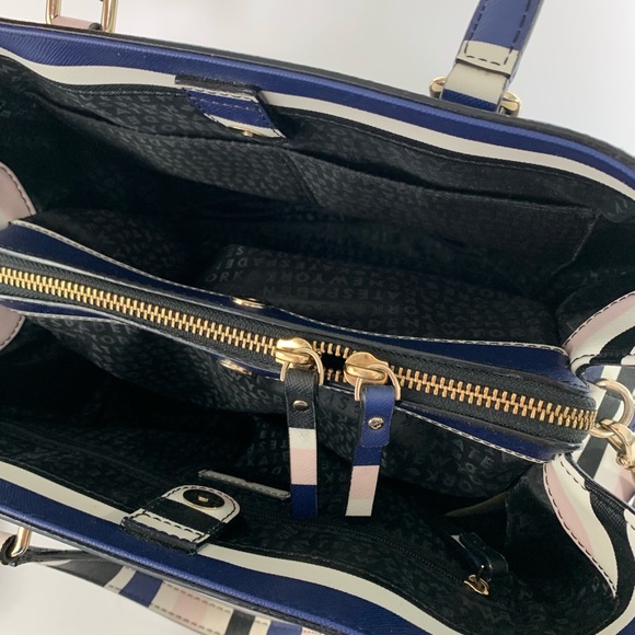 Kate Spade Laurel Way Evangelie striped satchel - Picture 5 of 6